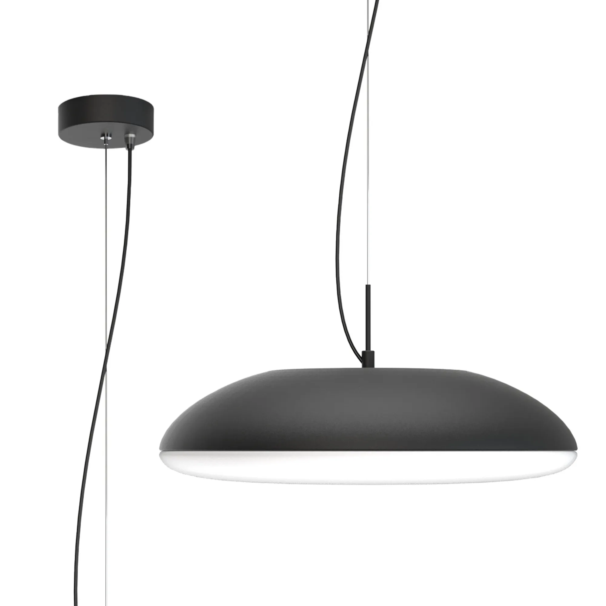 M8141  Kazz Pendant 50cm Round 6 Light Black